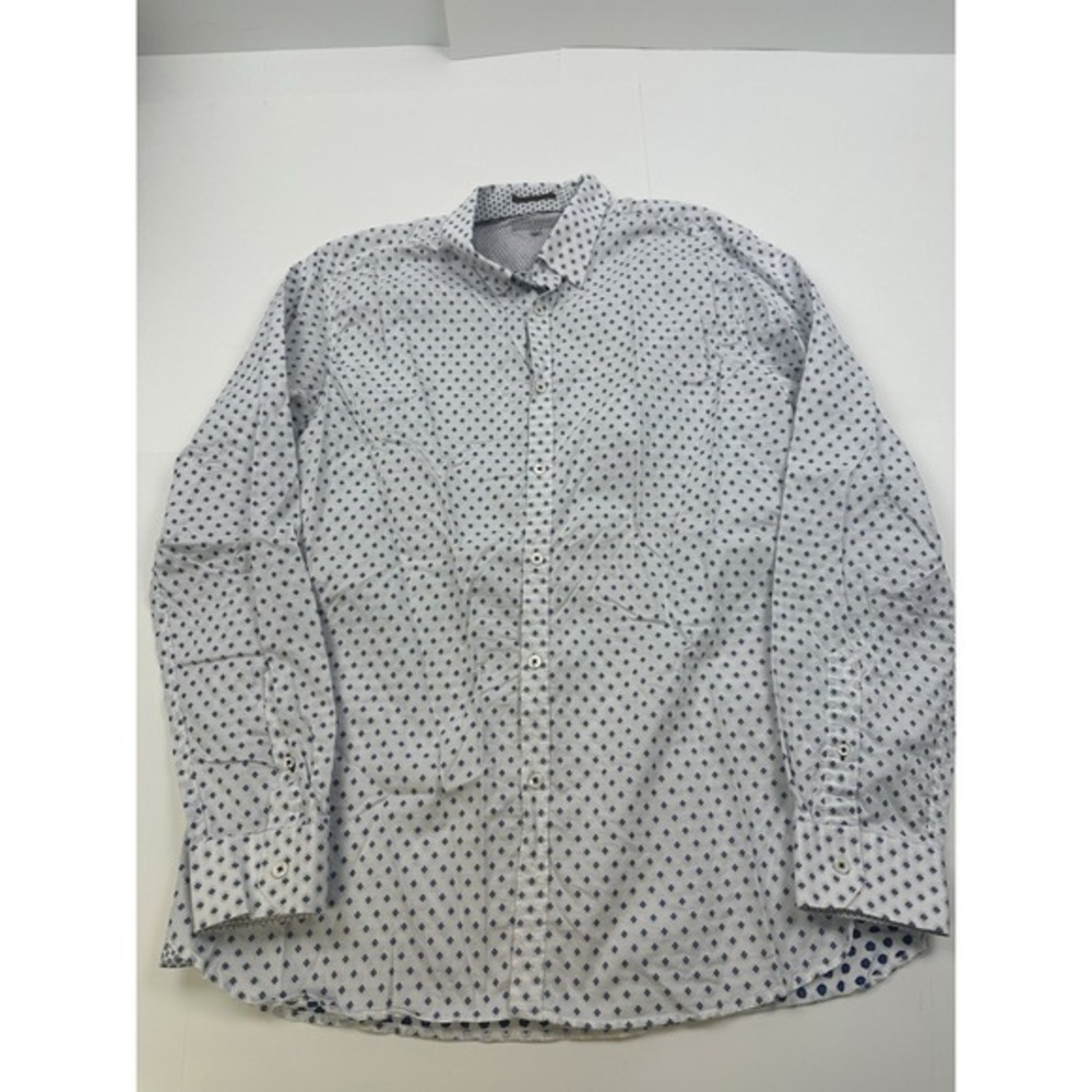Ted Baker London‎ Shirt Mens Size 6 White Cotton Button Front Long Sleeve